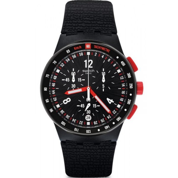 Reloj Swatch Hombre Chrono Plastic Black Spy SUSB410 - Joyería de Moda