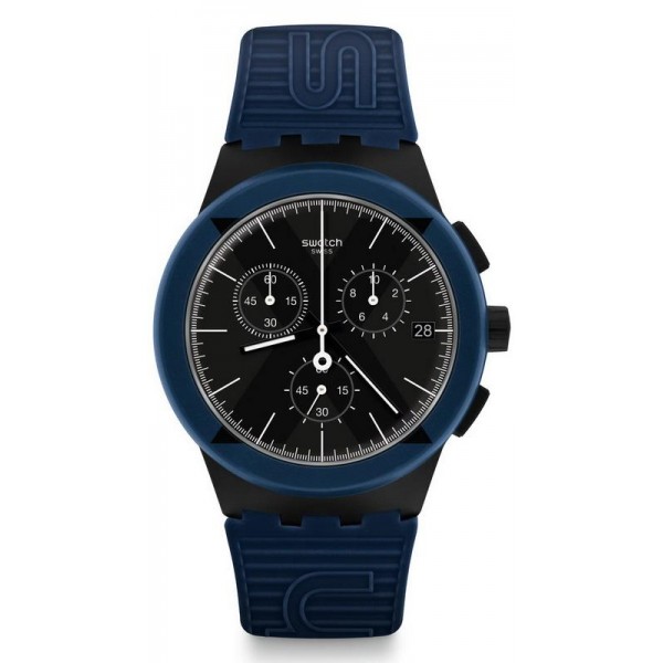 Buy Swatch Unisex Watch Chrono Plastic X-District Blue SUSB418