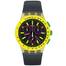 Swatch Unisex Watch Chrono Plastic Yel-Lol SUSJ402