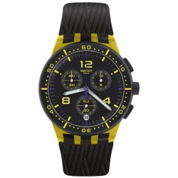 Swatch Unisex Watch Chrono Plastic Yellow Tire SUSJ403