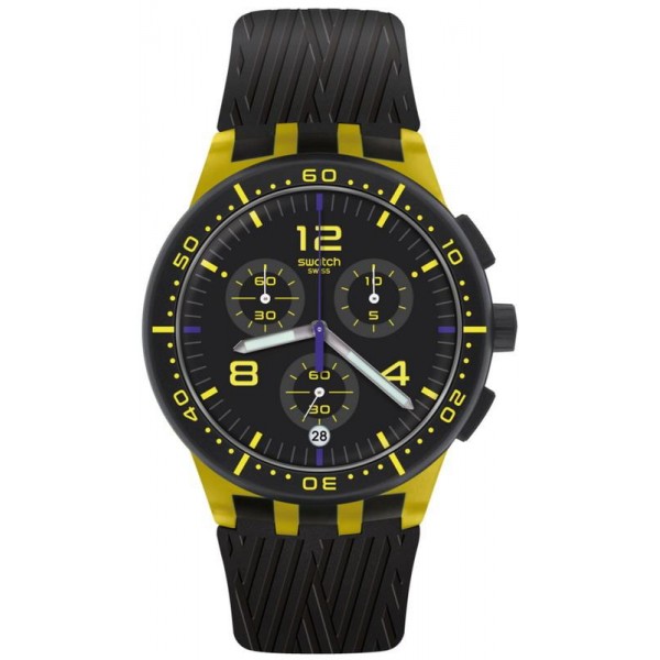 Buy Swatch Unisex Watch Chrono Plastic Yellow Tire SUSJ403