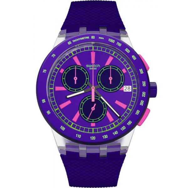 Buy Swatch Unisex Watch Chrono Plastic Purp-Lol SUSK400