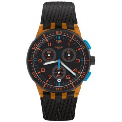 Swatch Unisex Watch Chrono Plastic Orange Tire SUSO401